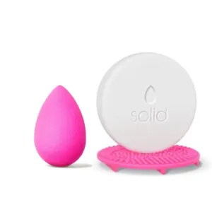 Original Pink Beauty Blender Makeup Sponge & Blendercleanser Solid Sponge & Brush Cleanser   Silicone Scrub Mat