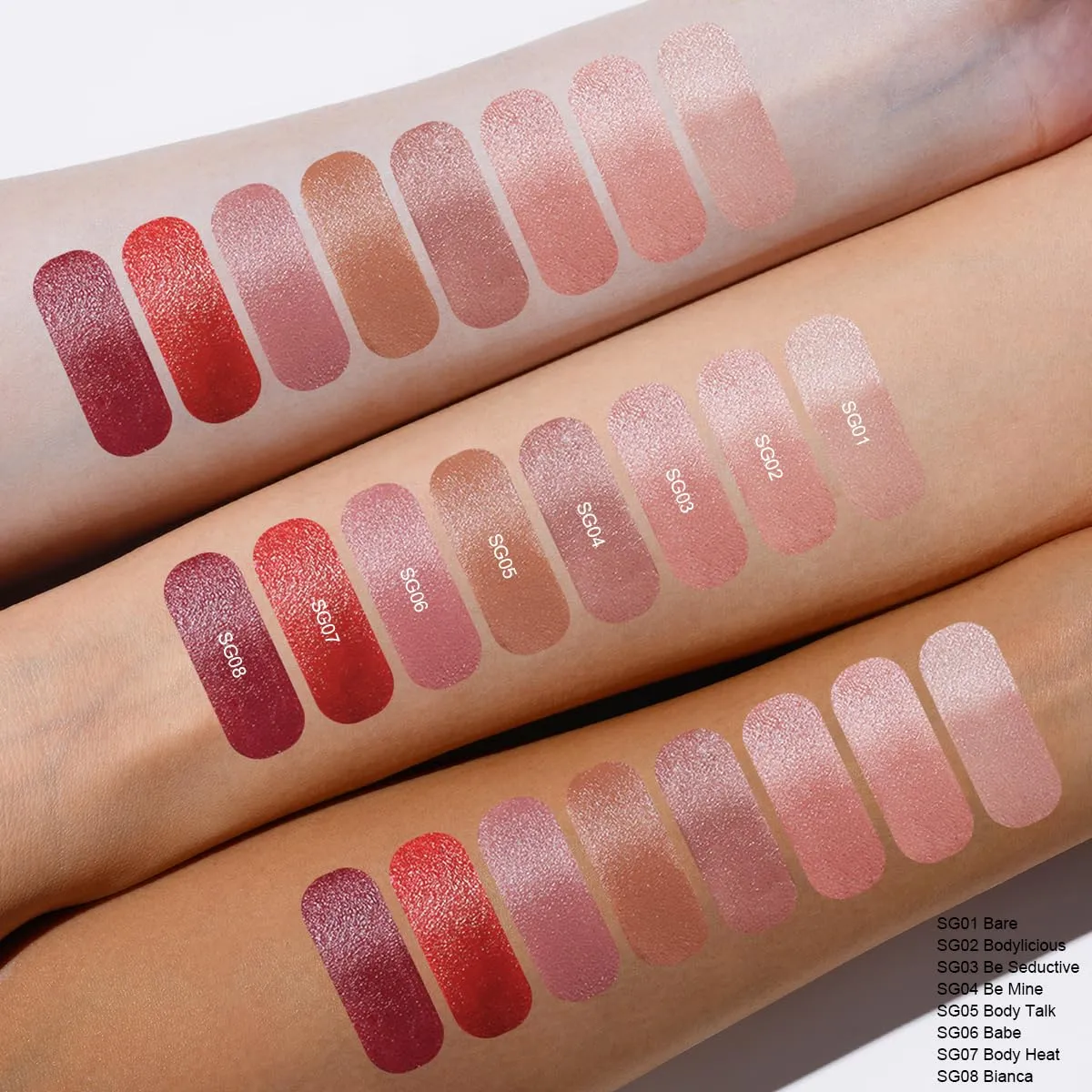 Oulac Nude Hydrating Lipstick Set For Women High Impact Lipcolor Tinted Lip Balm, Nourishing, Satin Finish, Moisturizing Creamy Formula, Vegan Clean Beauty Sensual Glow Rich Crème 01 02 04(SET 1)