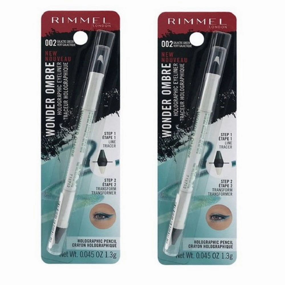 Pack of 2 Rimmel London Wonder Ombre Holographic Eyeliner, Galactic Green # 002