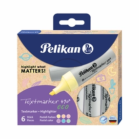 Pelikan Pastel Eco Highlighters, Pack of 6