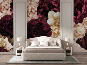 Perfection rose blush wall mural WIV-373 - Elegant Floral Wall Mural & Wallpaper for a Timeless Interior