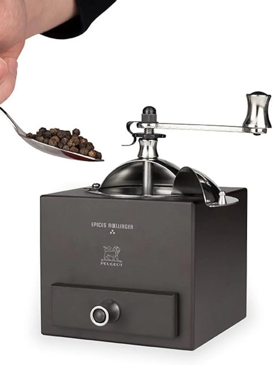 Peugeot Olivier Roellinger 5.25 Inch Pepper Mill, Chocolate, 9.5x11x13.5 cm (25601)