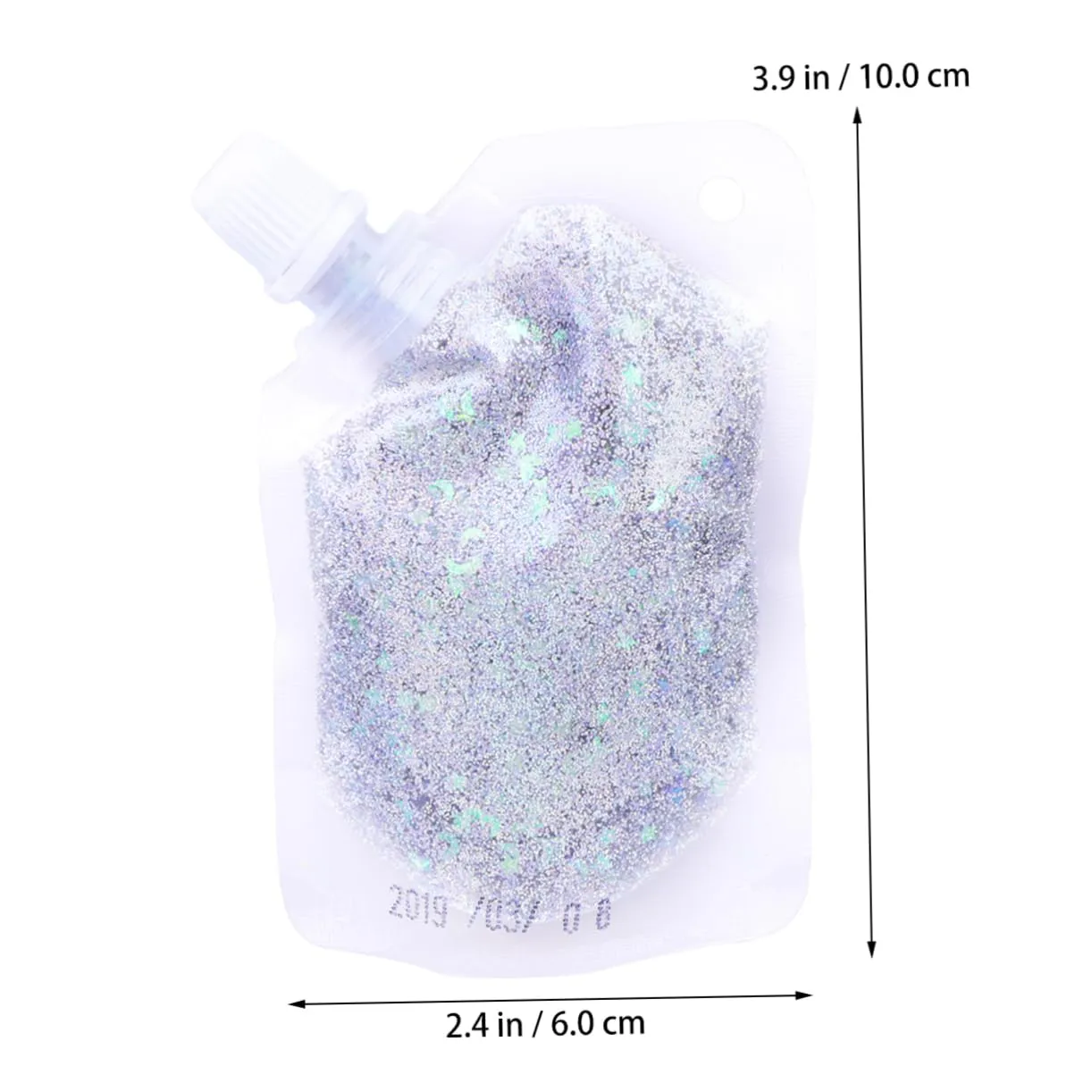 POPETPOP Pcs Sequins Gel for Face Makeup Highlighter Glitter Body Gel Silver Silky Shine for Parties and Daily Use