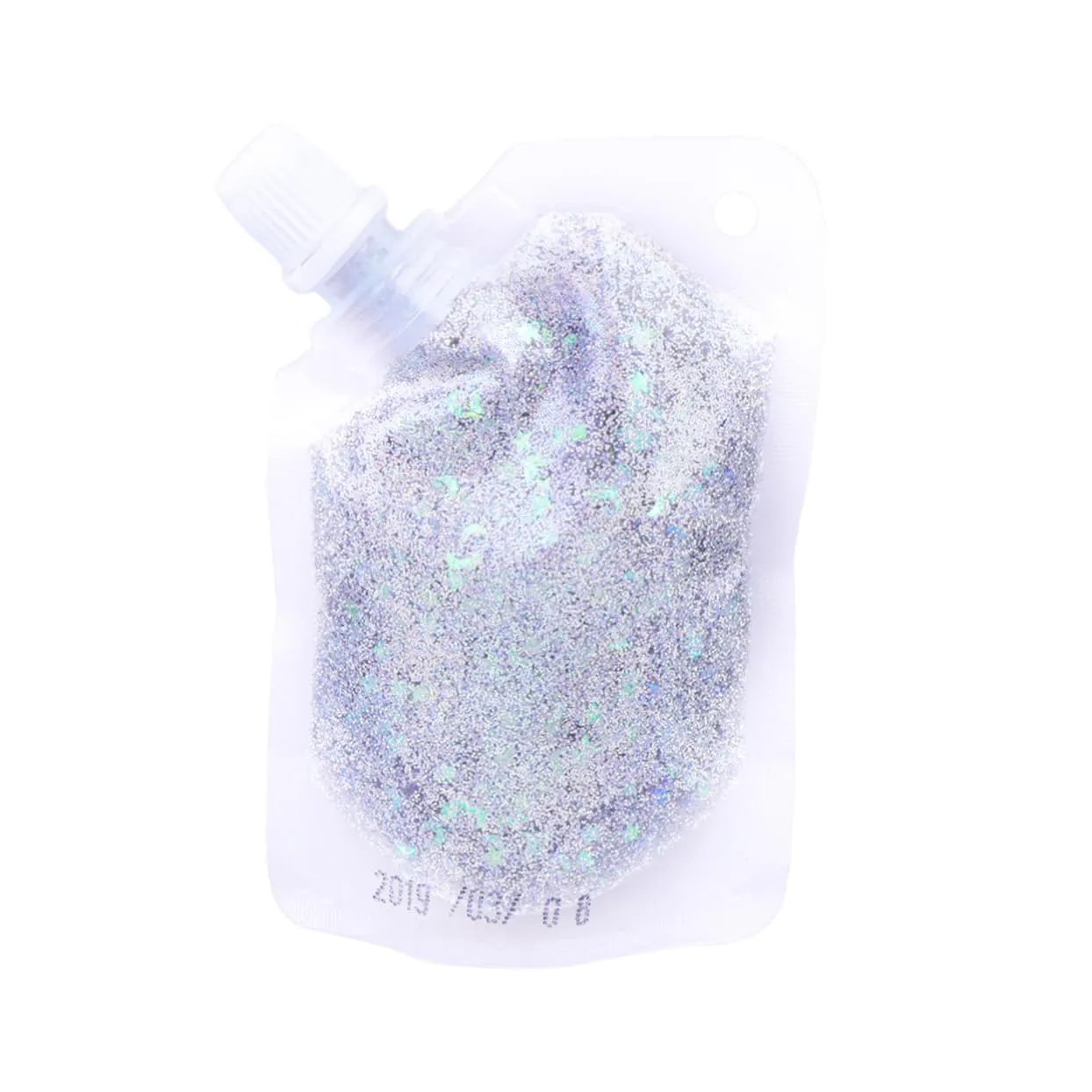 POPETPOP Pcs Sequins Gel for Face Makeup Highlighter Glitter Body Gel Silver Silky Shine for Parties and Daily Use