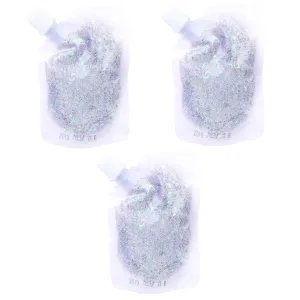 POPETPOP Pcs Sequins Gel for Face Makeup Highlighter Glitter Body Gel Silver Silky Shine for Parties and Daily Use