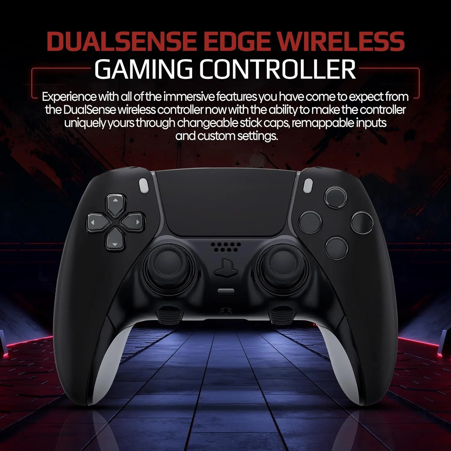 Silent Modz Edge Custom Controllers Compatible with PS5, PC & Mobile Gaming - Wireless, Paddles, Trigger Stops, Handcrafted in USA (Black Soft Touch)