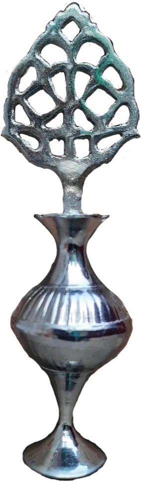 Silver Brass Surmadani Hand Pot Eyeliner Kajal Holder Engraved Case Decorative Showpiece Yellow Brass Surmedaani with Unique and Surmedani is a Traditional Item