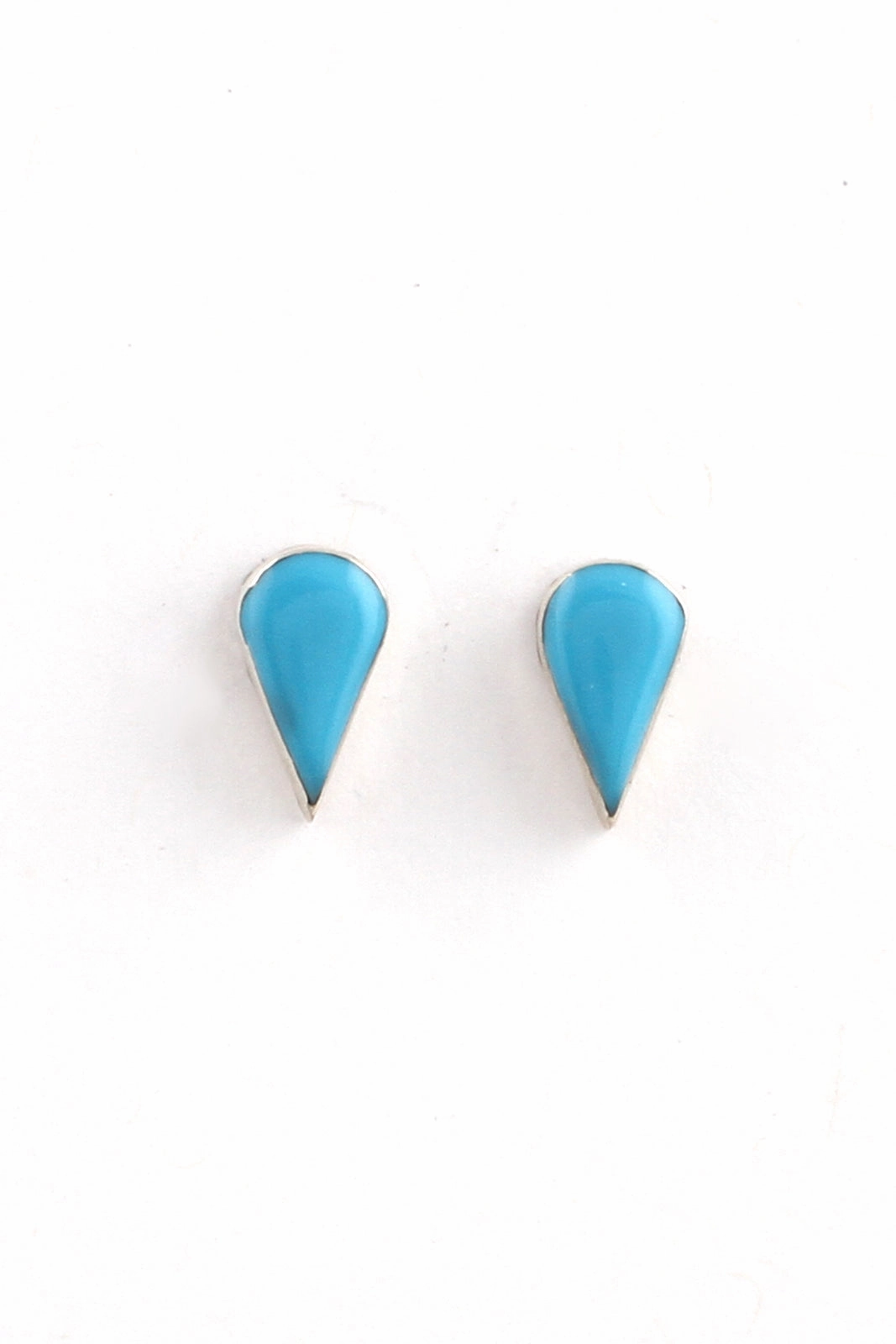 Sleeping Beauty Turquoise Teardrop Stud Earrings