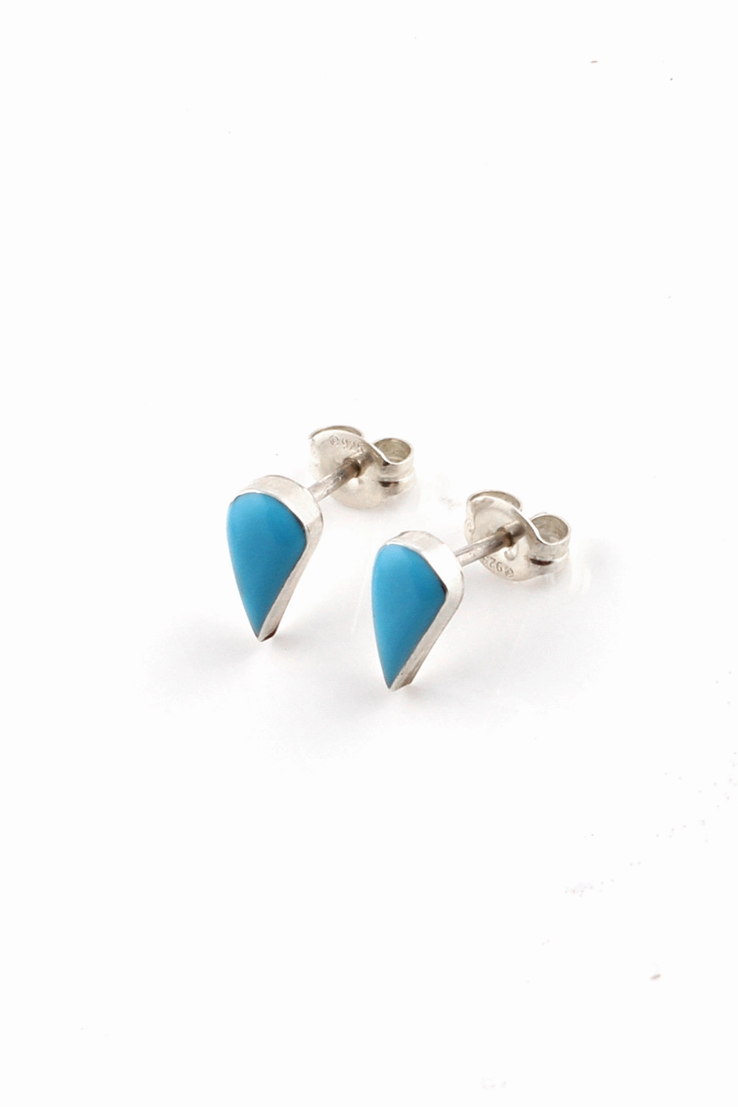 Sleeping Beauty Turquoise Teardrop Stud Earrings