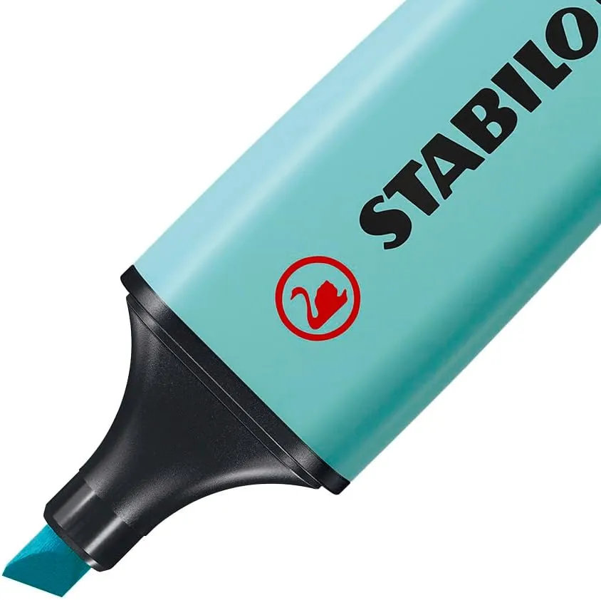 STABILO Highlighter BOSS ORIGINAL Pastel, Set of 6, Milky Yellow, Creamy Peach, Pink Blush, Lilac Haze, Hint of Mint, Turquoise