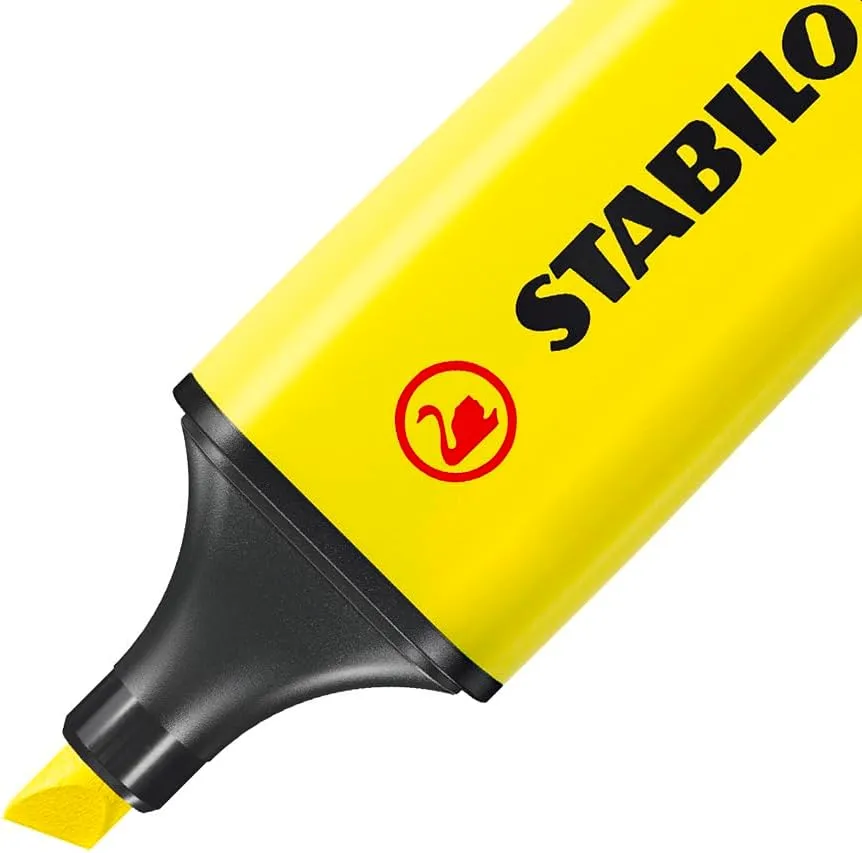 STABILO Highlighter BOSS ORIGINAL - Round Box of 6 - Yellow, Green, Orange, Red, Pink, Blue