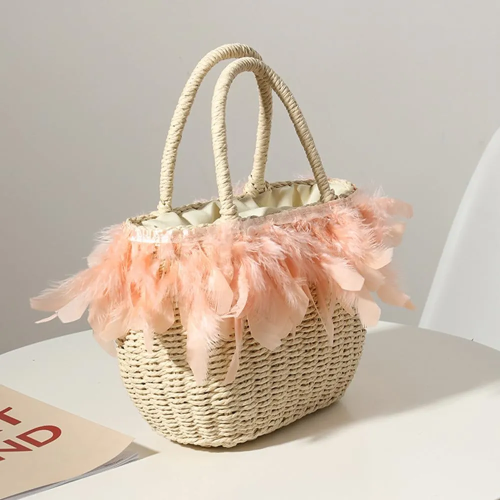 Straw Tote Rattan Summer Purse Handbags Straw Bags for Summer Raffia Tote Beach Purse Shopping Vacation Holiday