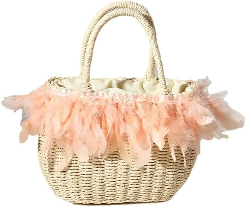 Straw Tote Rattan Summer Purse Handbags Straw Bags for Summer Raffia Tote Beach Purse Shopping Vacation Holiday
