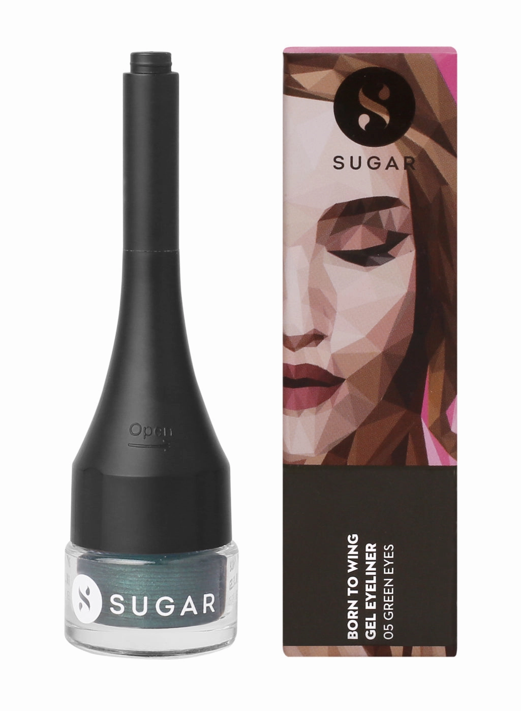 SUGAR Born To Wing Gel Eyeliner - 05 Green Eyes (Dark Green/ Deep Green)