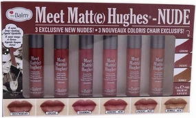 theBalm Meet Matte Hughes Nude Mini Liquid Lipstick Set, 0.04 Fl Oz (Pack of 6)