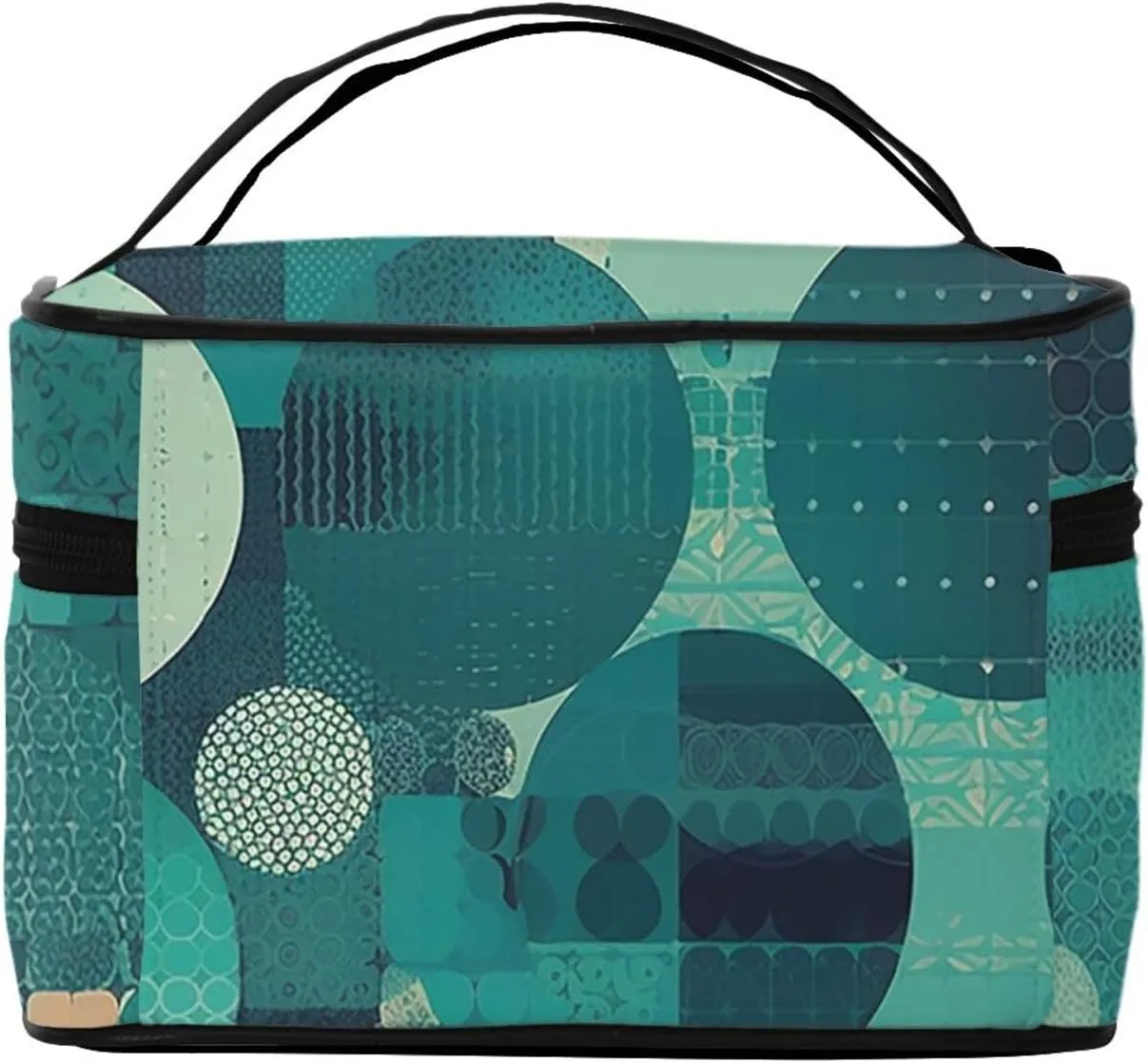 Toiletry Bag for Women Men Dopp Kit Travel Makeup Bag Make Up Organizers Cosmetic Bag Green Pattern Hanging Toiletry Bag Shaving Bag with Large Capacity for Travel