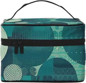 Toiletry Bag for Women Men Dopp Kit Travel Makeup Bag Make Up Organizers Cosmetic Bag Green Pattern Hanging Toiletry Bag Shaving Bag with Large Capacity for Travel