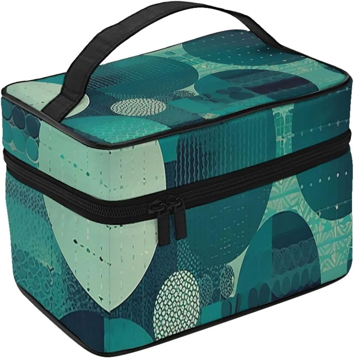 Toiletry Bag for Women Men Dopp Kit Travel Makeup Bag Make Up Organizers Cosmetic Bag Green Pattern Hanging Toiletry Bag Shaving Bag with Large Capacity for Travel