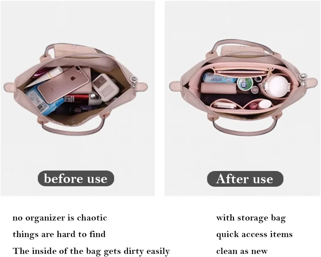 Tote organizer, Longchamp organizer insert for Longchamp Le Pliage Neo crossbody bag(M(14.5x5.9x9.8), Beige)