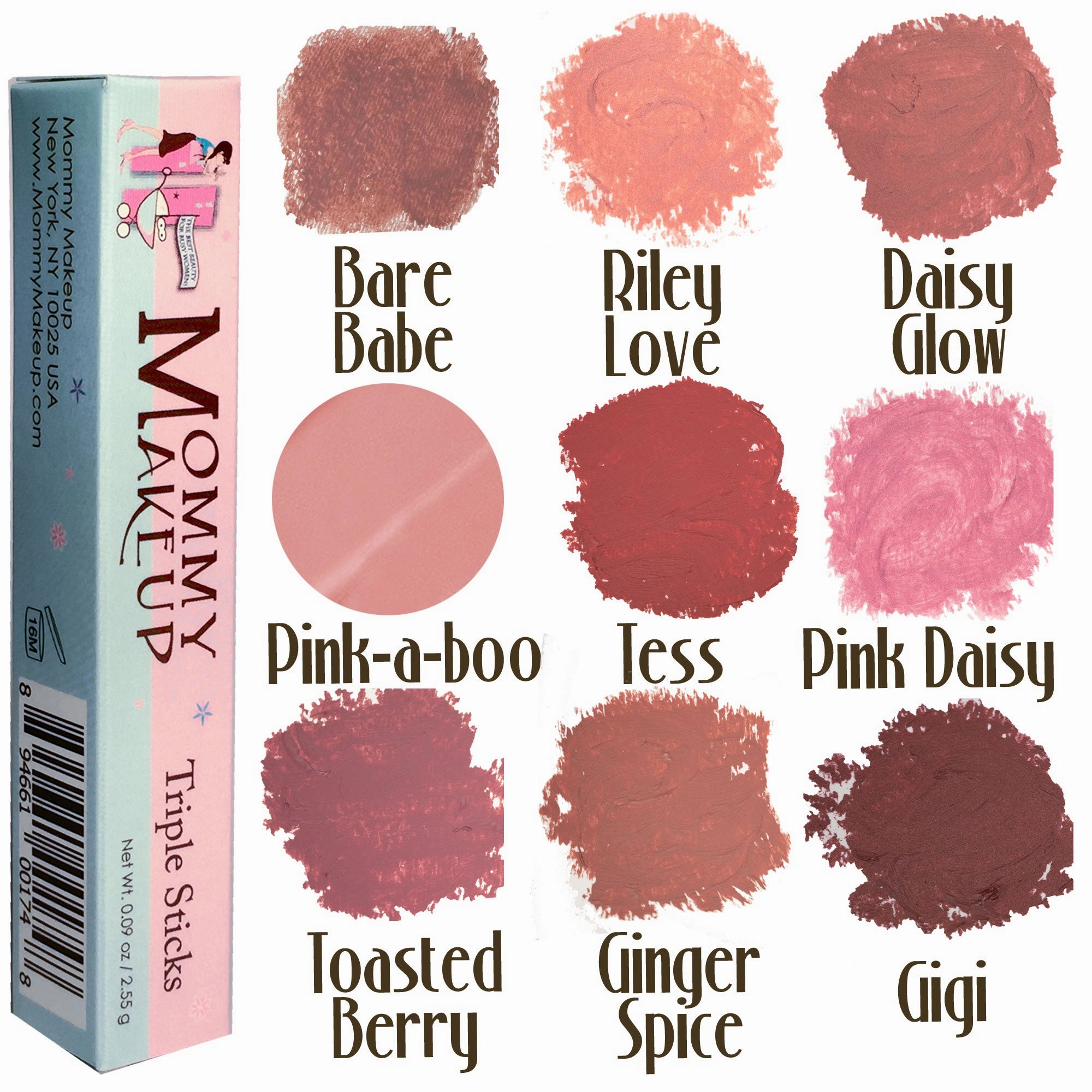 Triple Sticks Lipstick, Cream Blush, and Treatment in Bare Babe