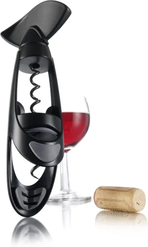 Vacu Vin Twister Corkscrew with Bottle Grip - Black