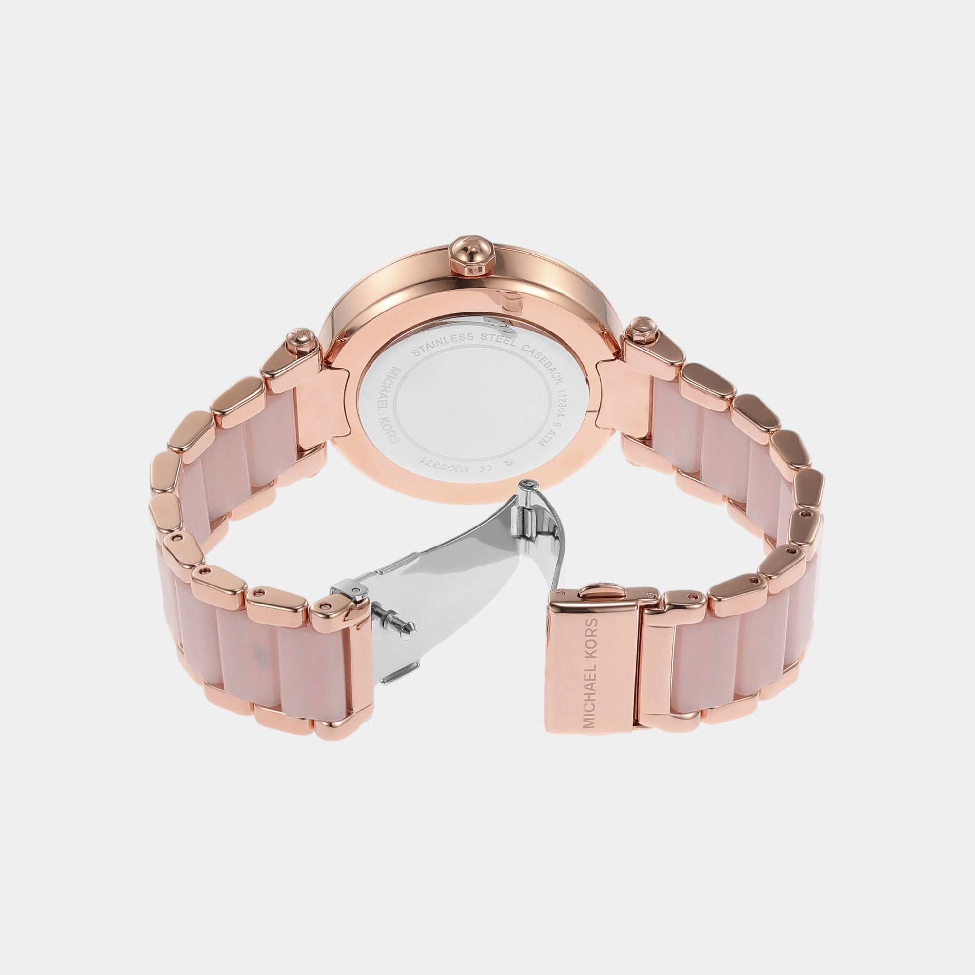 Women Quartz Pink Rose Gold Dial Analog Mixed Watch MK7371