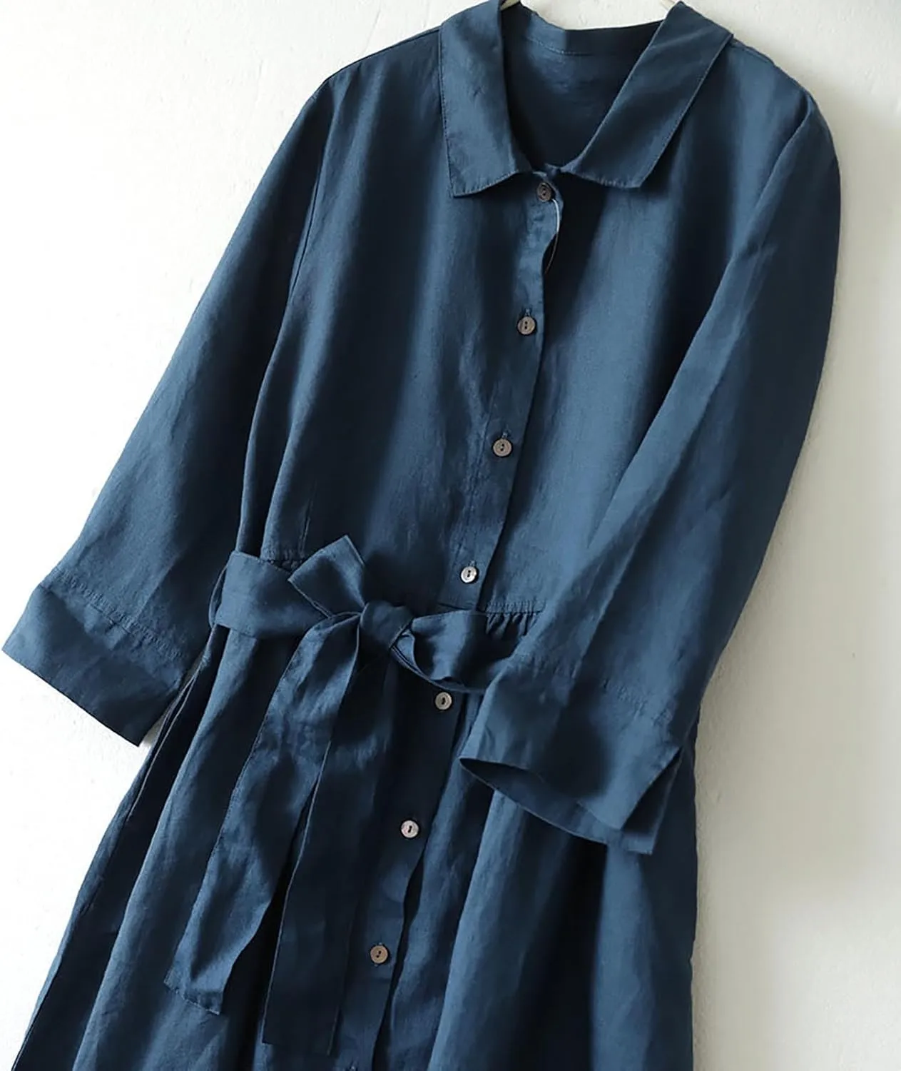 Women's Cotton Linen Casual Dresses 2024 Boho Flowy Dress Flowy Summer Midi Dresses Dressy Ladies Trendy Clothing