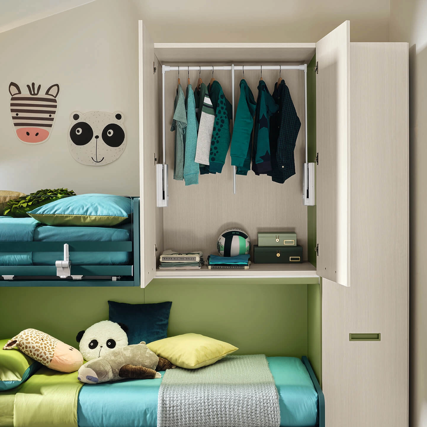 Z - Kids/ Teens Bunk Beds with Wardrobes