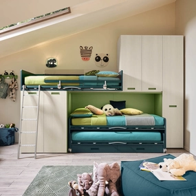 Z - Kids/ Teens Bunk Beds with Wardrobes