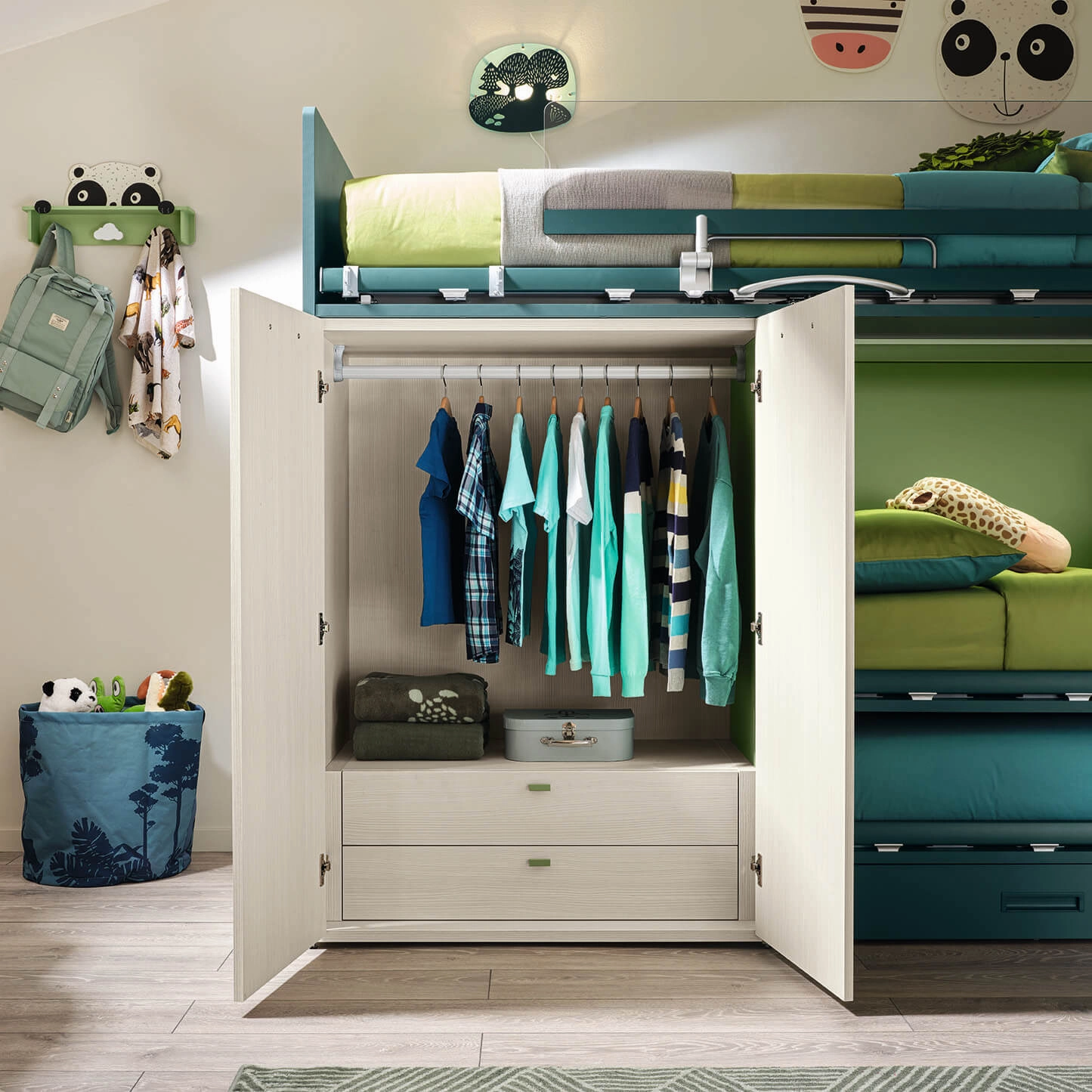 Z - Kids/ Teens Bunk Beds with Wardrobes